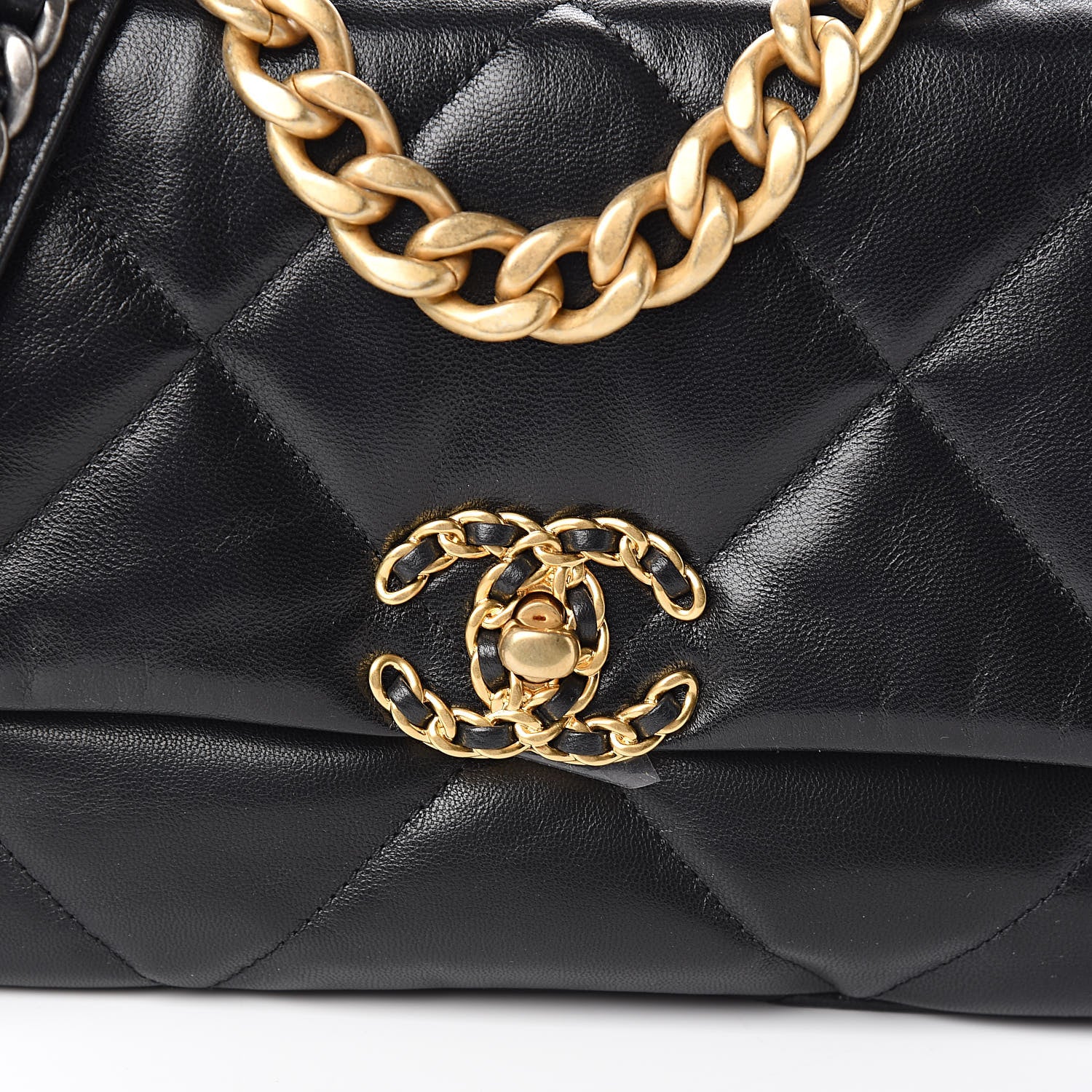 Chanel Goatskin Quilted Medium 19 Flap Black 10 of 11