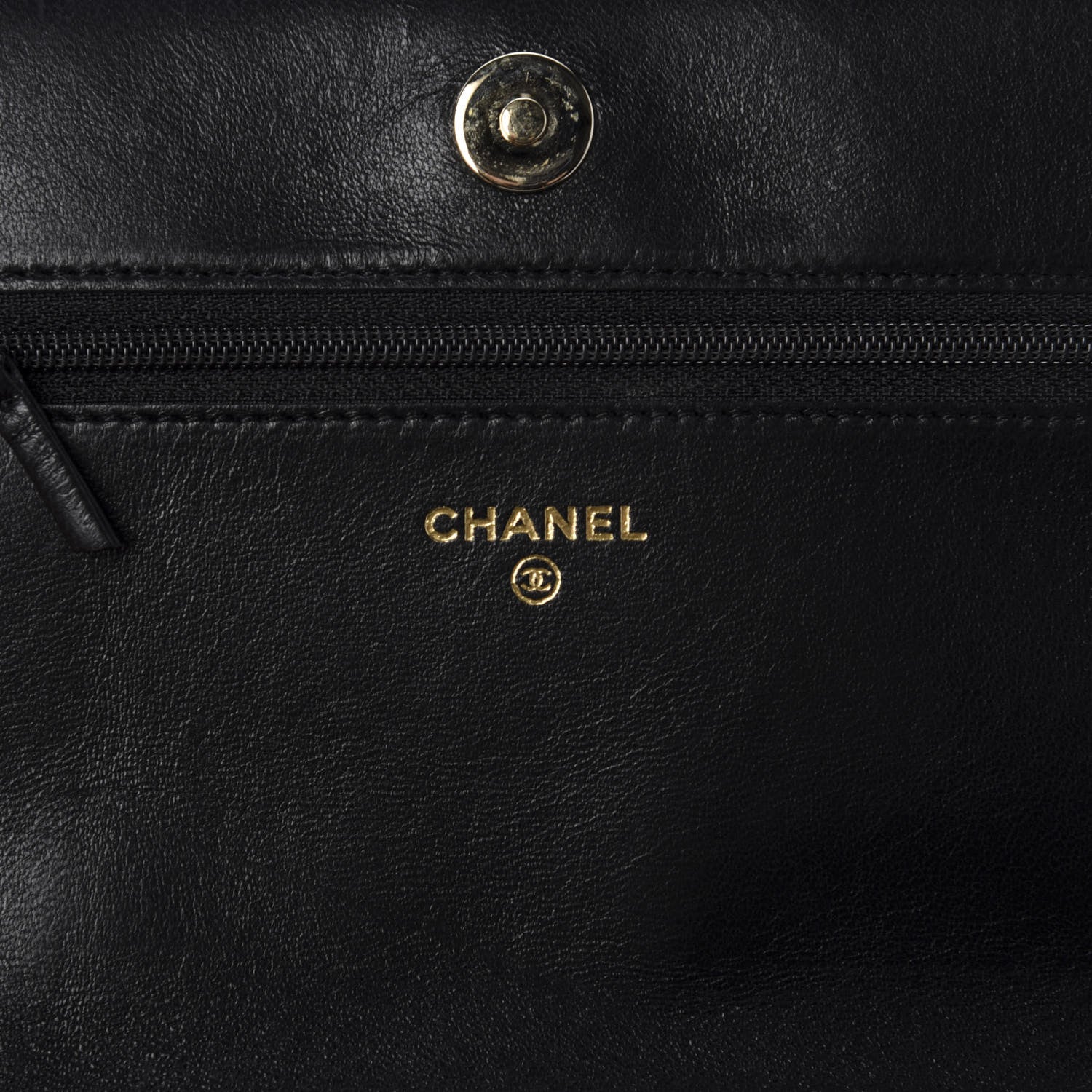 Chanel Lambskin Quilted Boy Wallet On Chain WOC Black 8 of 11