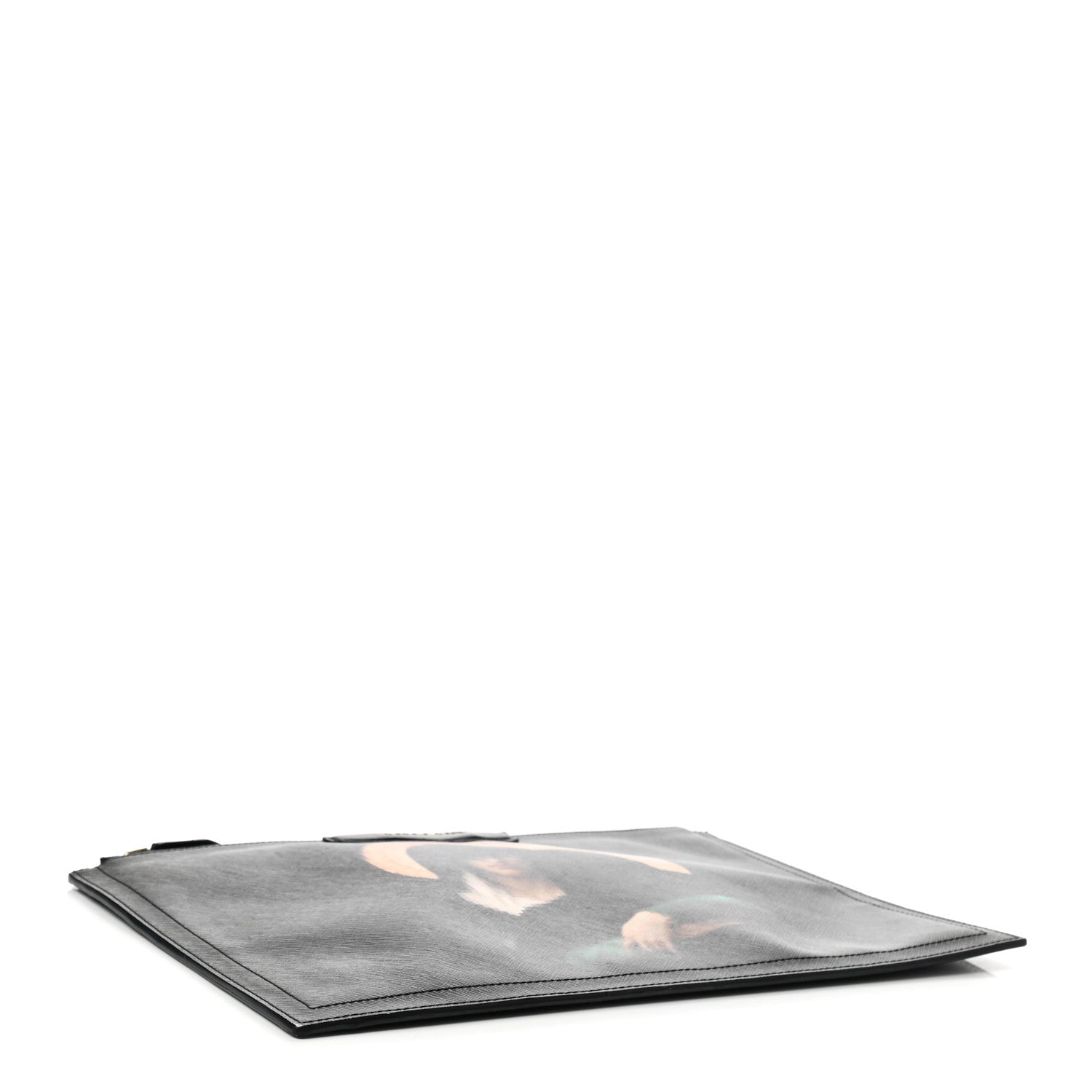 Givenchy Textured Coated Canvas Pixel Madonna Print Medium Cosmetic Pouch Black 4 of 18