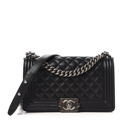 Chanel Caviar Quilted Medium Boy Flap Black 1 of 10