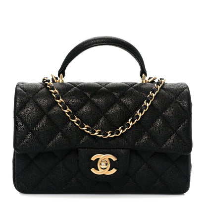 Chanel Caviar Quilted Mini Top Handle Rectangular Flap Black 1 of 12