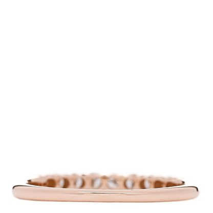 Tiffany 18K Rose Gold Diamond 2mm Embrace Half Eternity Band Ring 53 6.5 3 of 6