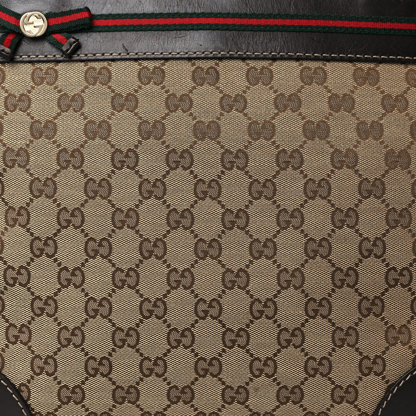 Monogram Web Medium Mayfair Tote Dark Brown