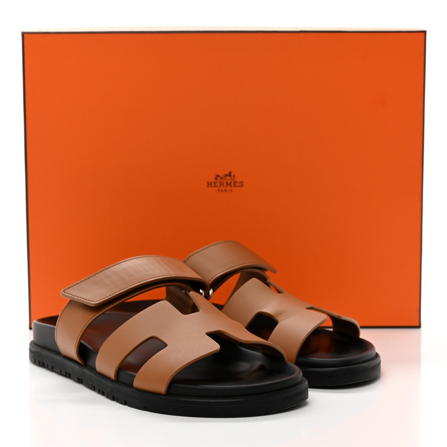 Hermes Calfskin Womens Chypre Sandals 36.5 Naturel 9 of 9