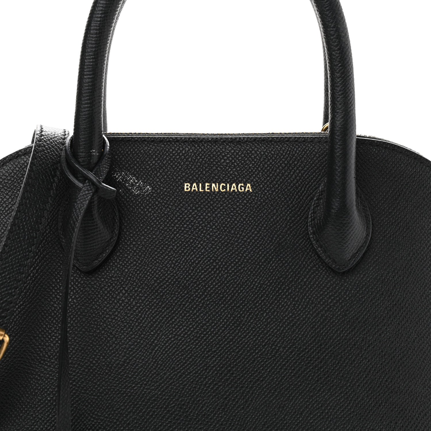 Balenciaga Signature Grained Calfskin Logo S Ville Top Handle Bag Black 12 of 12