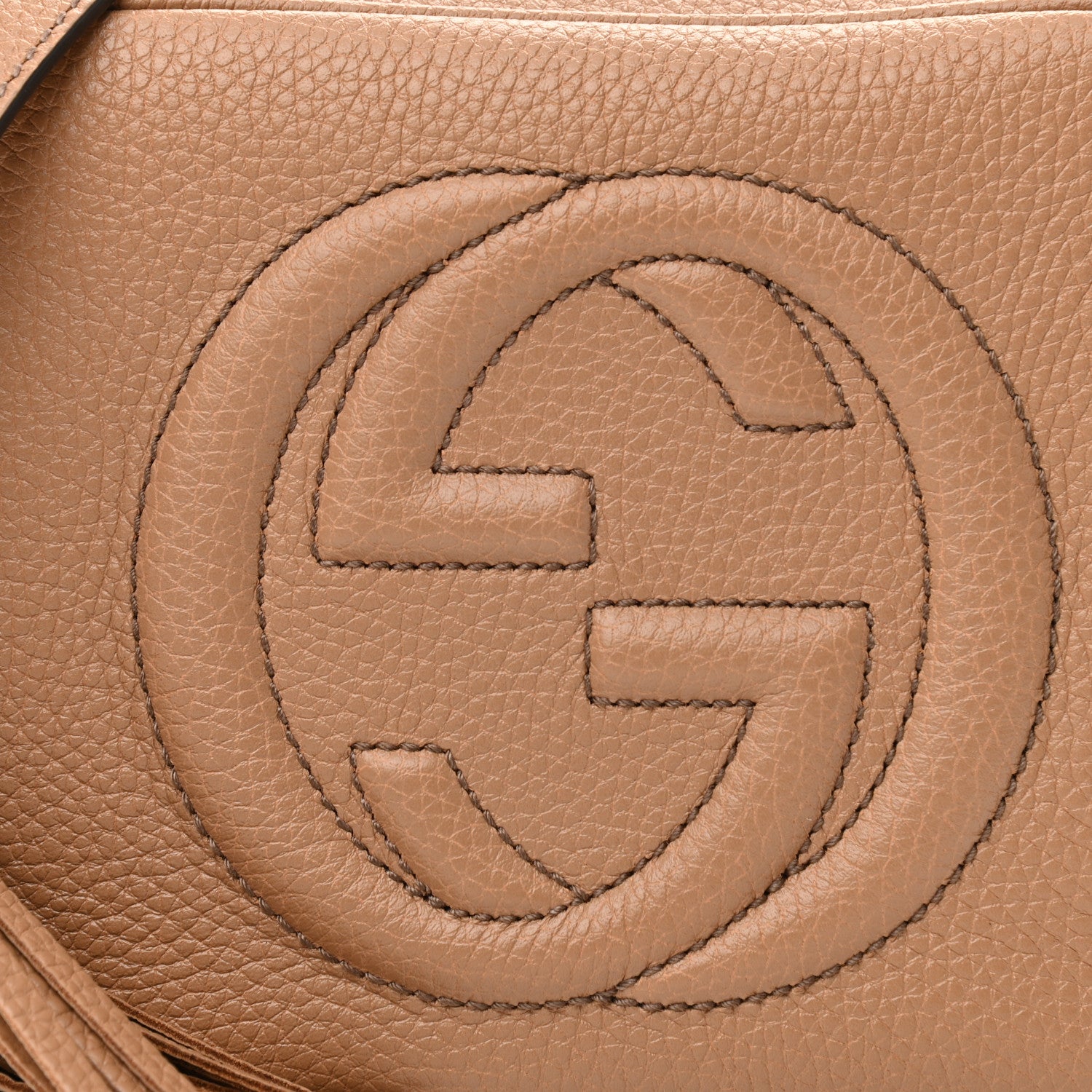 Gucci Pebbled Calfskin Small Soho Disco Bag Camelia 8 of 11