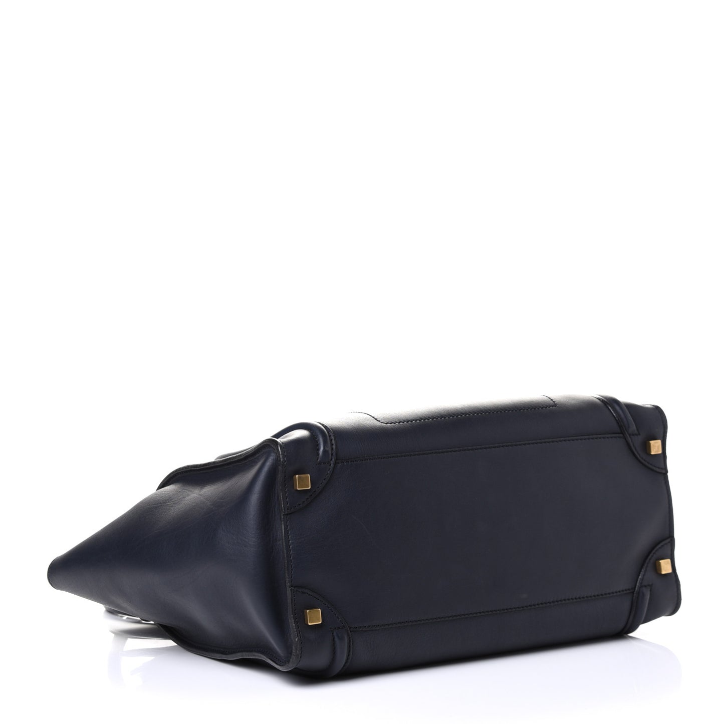 Smooth Calfskin Shoulder Luggage Navy