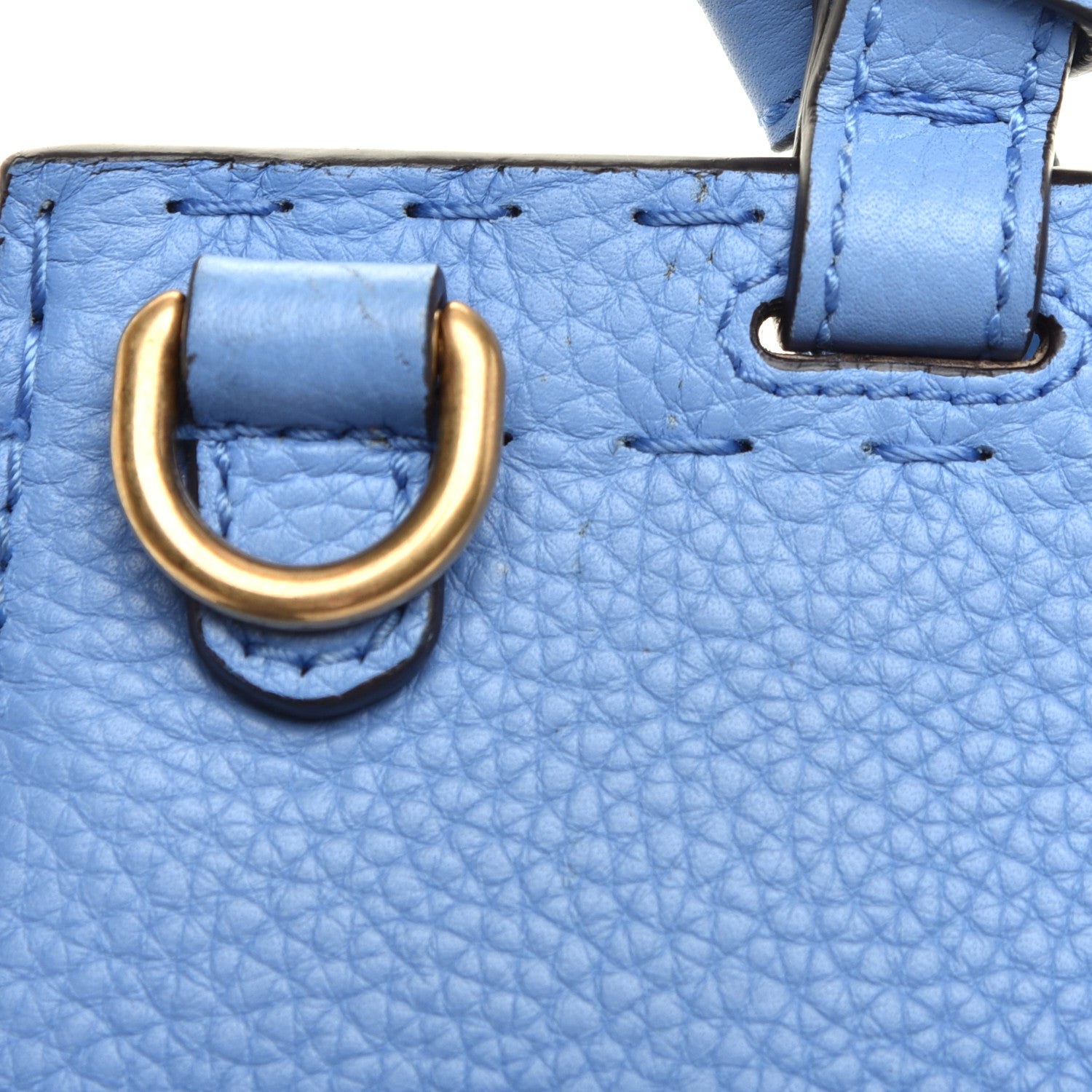 Gucci Calfskin Mini GG Marmont Top Handle Bag Clear Sky Blue 10 of 10