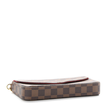 Louis Vuitton Damier Ebene Pochette Felicie Chain Wallet 5 of 9