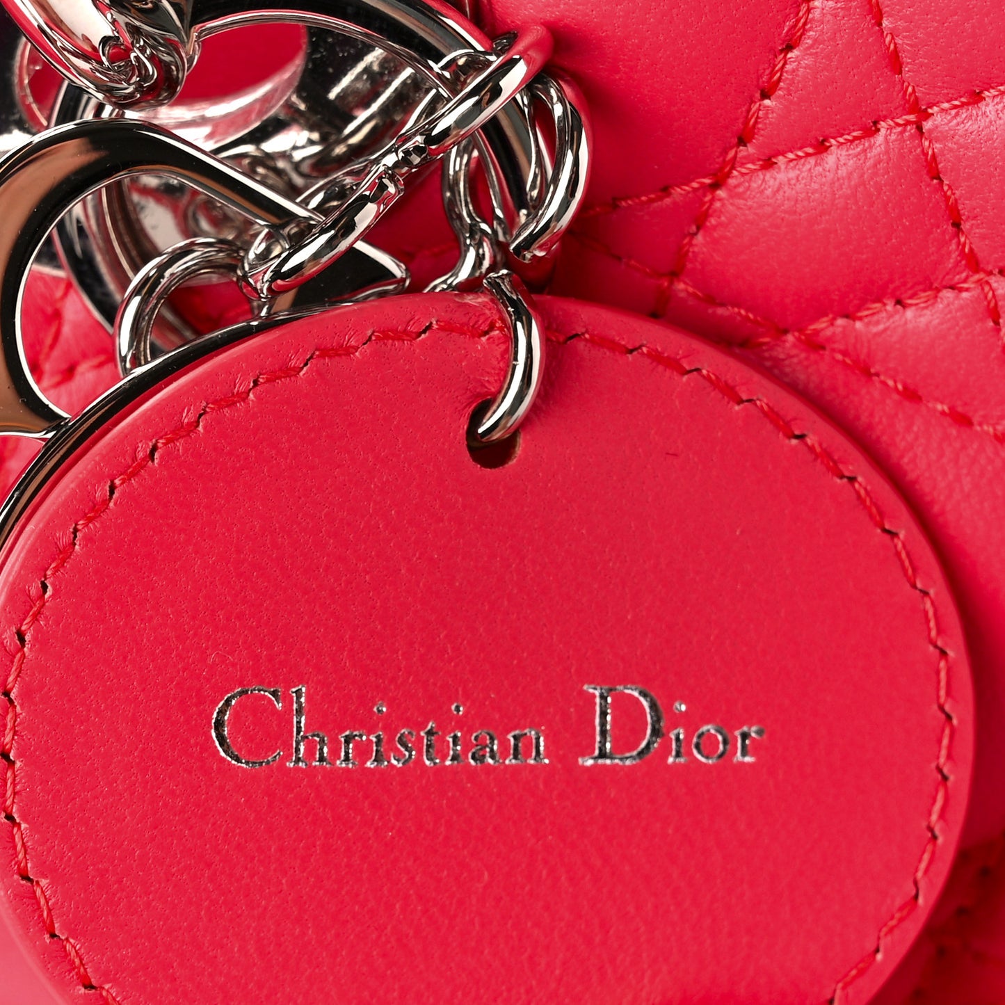 Lambskin Cannage Large Lady Dior Pink