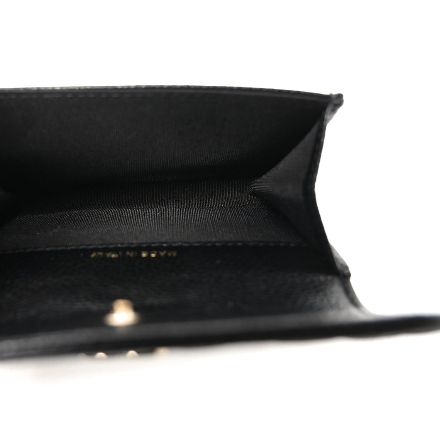 Chanel Caviar Camellia Embossed Card Holder Wallet Black 5 of 10