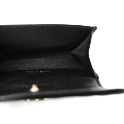 Chanel Caviar Camellia Embossed Card Holder Wallet Black 5 of 10