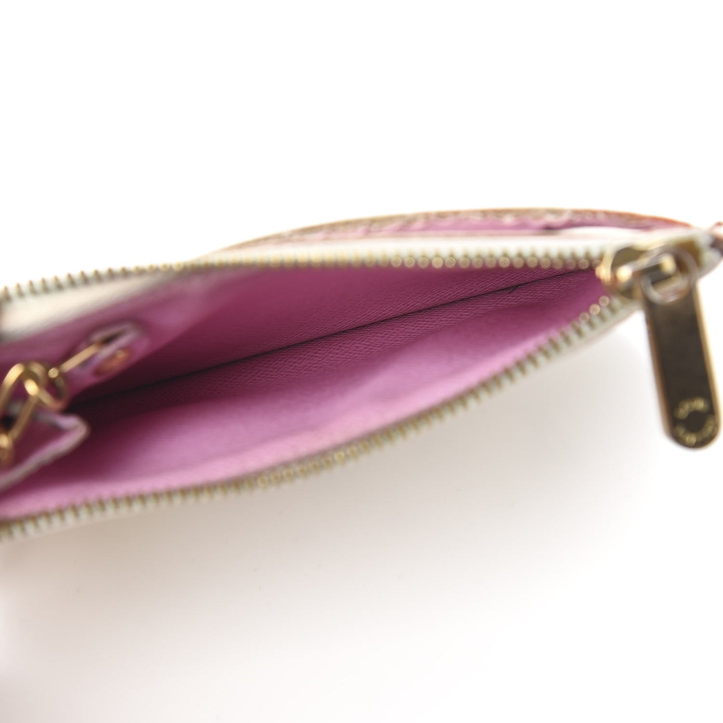 Monogram Multicolor Key Pouch White Litchi