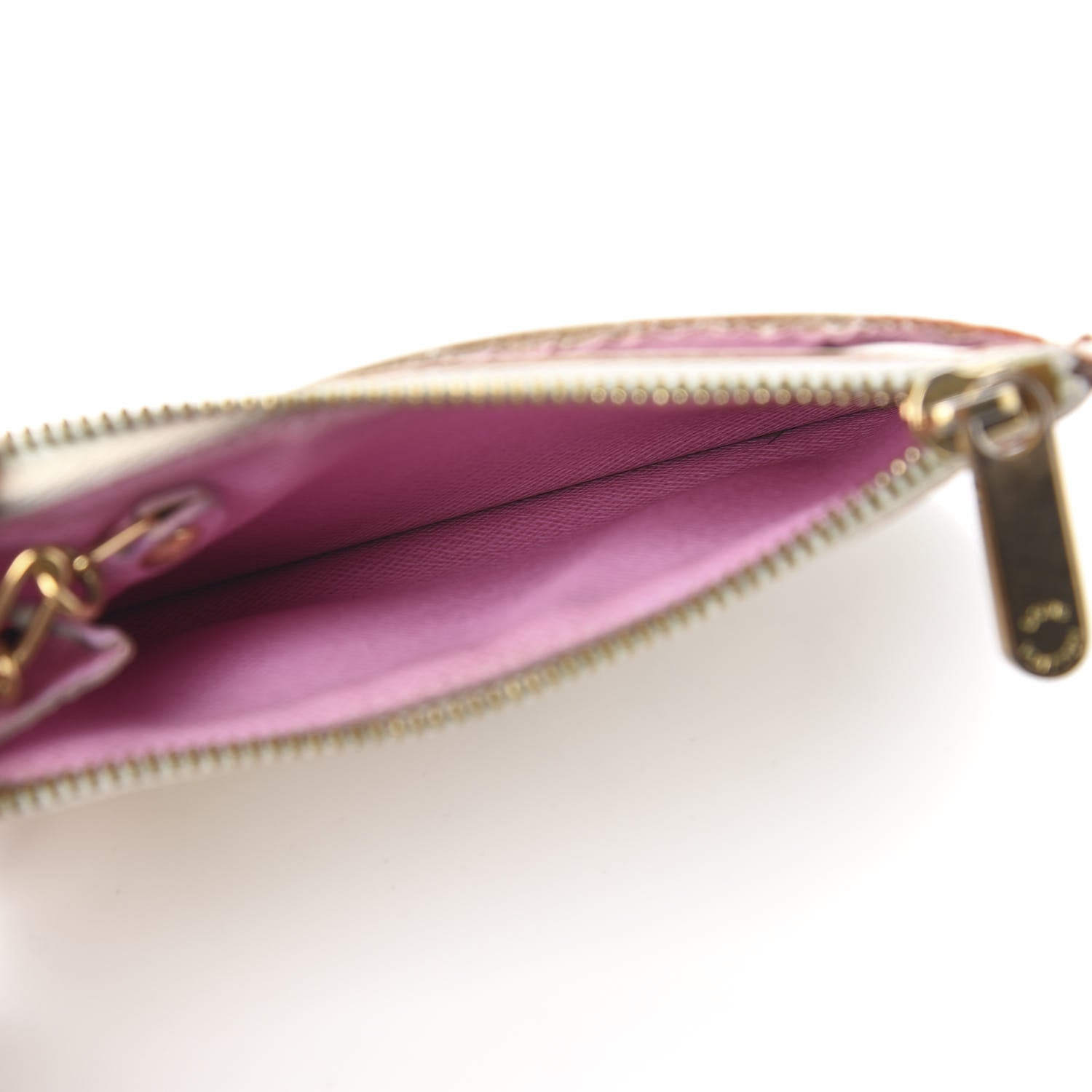 Louis Vuitton Monogram Multicolor Key Pouch White Litchi 4 of 6