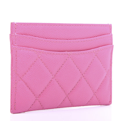 Chanel Caviar Quilted Card Holder Pink 3 of 12