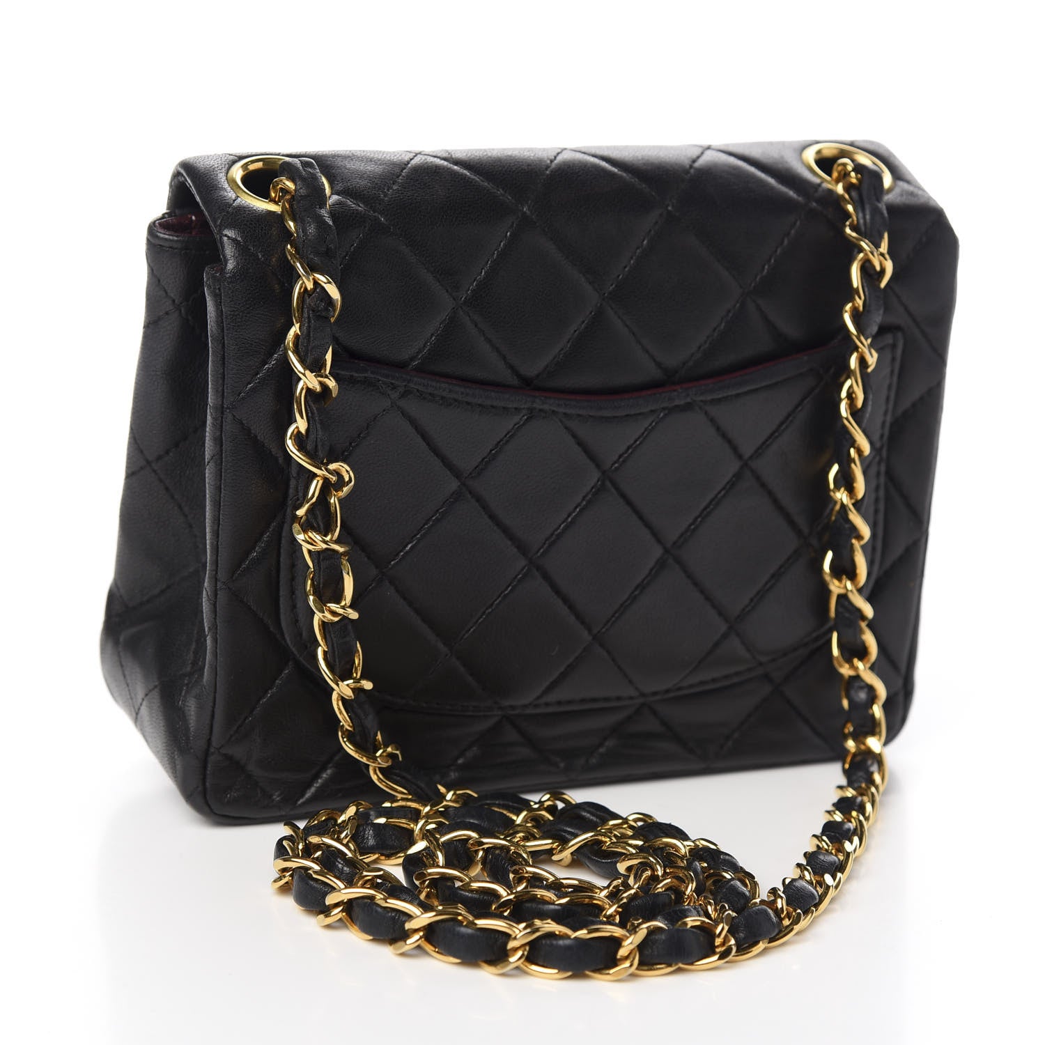 Chanel Lambskin Quilted Mini Square Flap Black 2 of 12