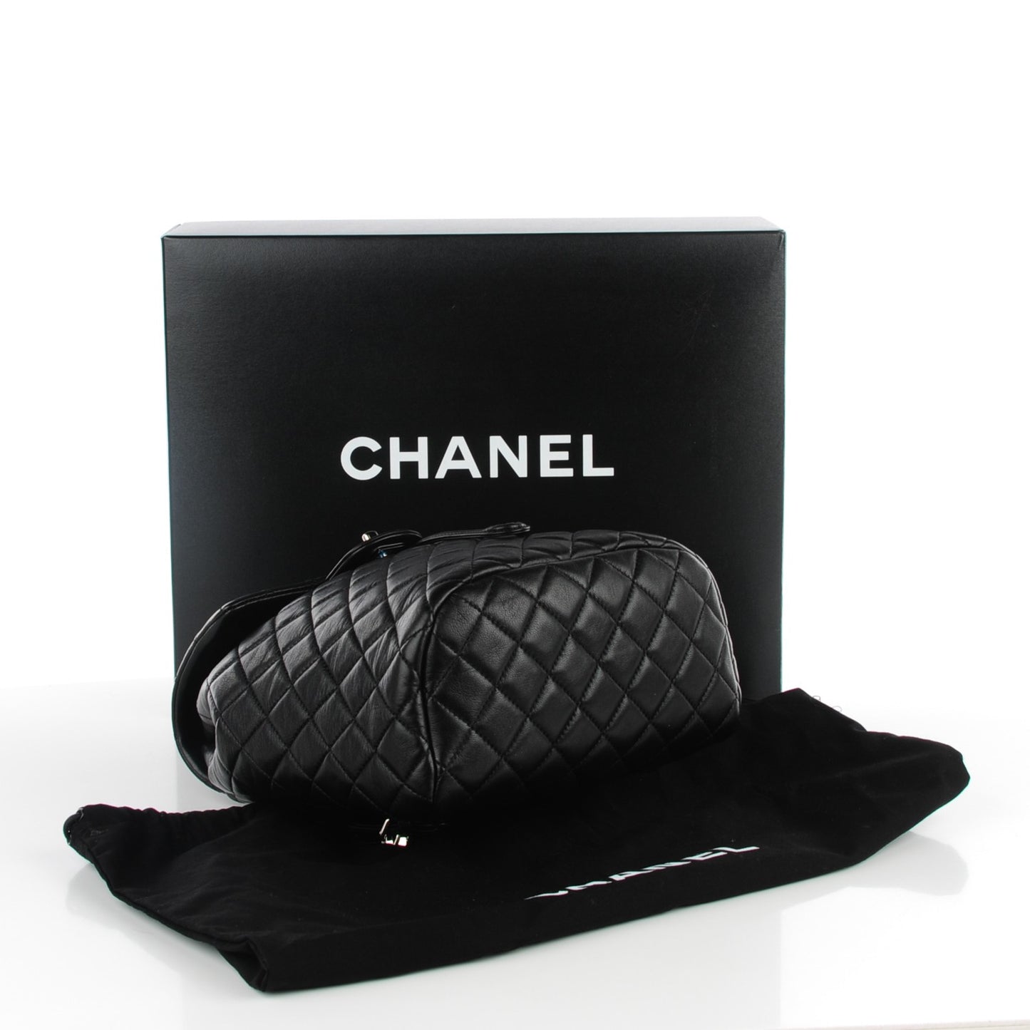 Lambskin Quilted Small Urban Spirit Backpack Black