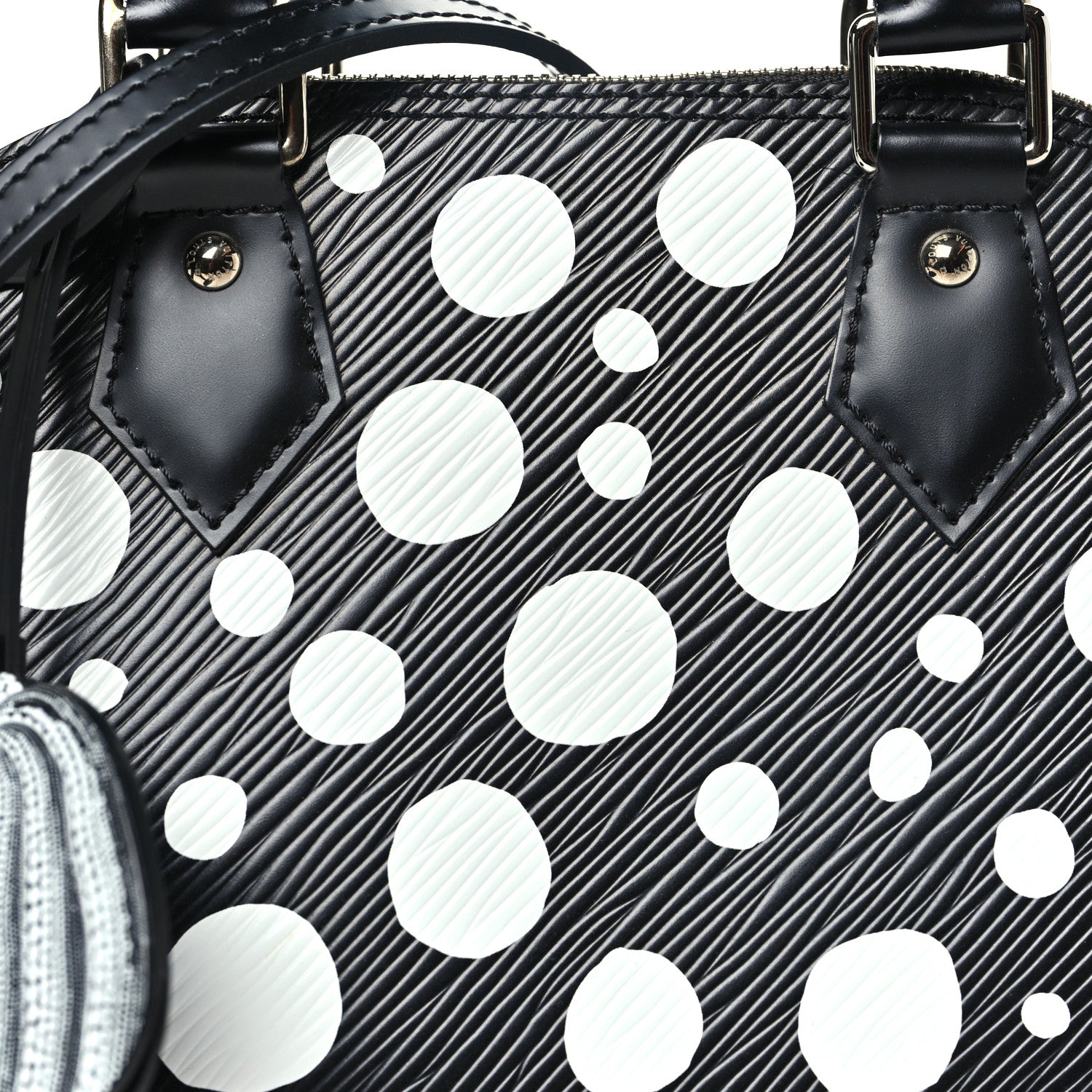 Louis Vuitton X YK Epi Alma BB Black White 7 of 9