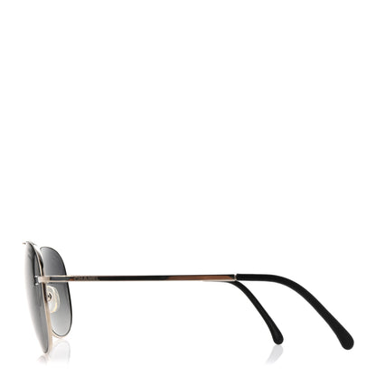 Chanel Metal Polarized CC Aviator Sunglasses 4189-T-Q Silver 3 of 6