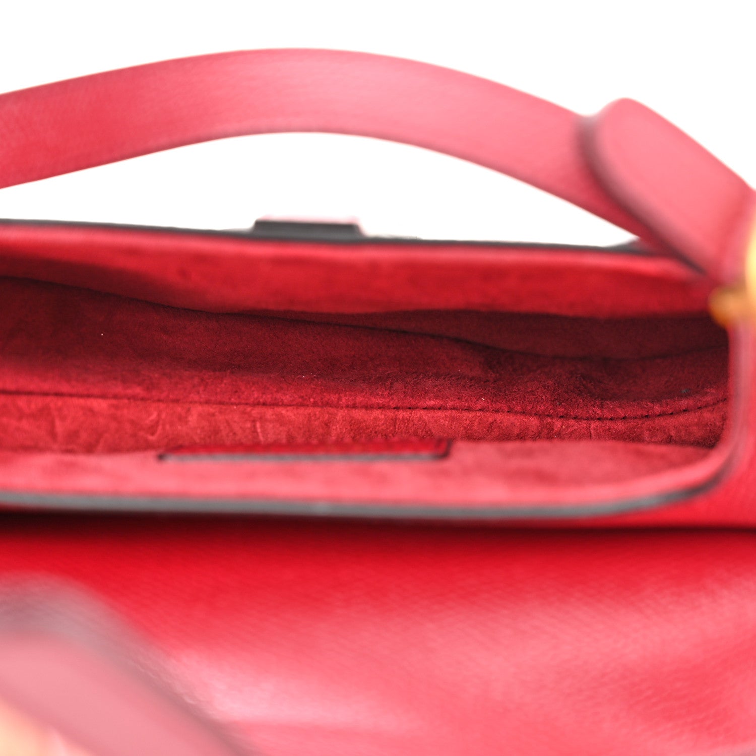 Christian Dior Grained Calfskin Mini Saddle Bag Red 5 of 10