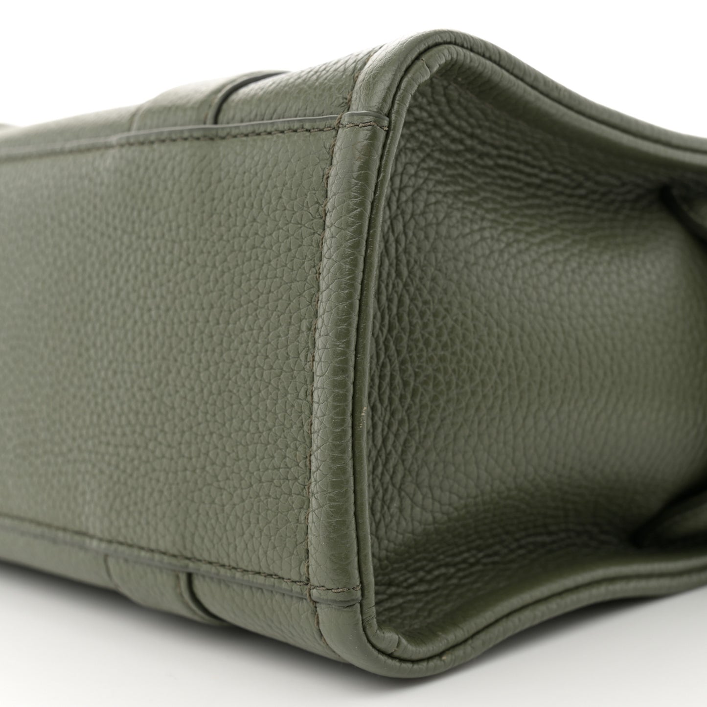 Grained Calfskin Small The Tote Bag Bronze Green