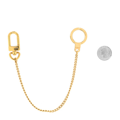 Louis Vuitton Metal Pochette Extender Key Ring Chain Gold 2 of 4
