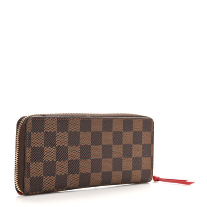 Louis Vuitton Damier Ebene Clemence Wallet Cherry 3 of 11