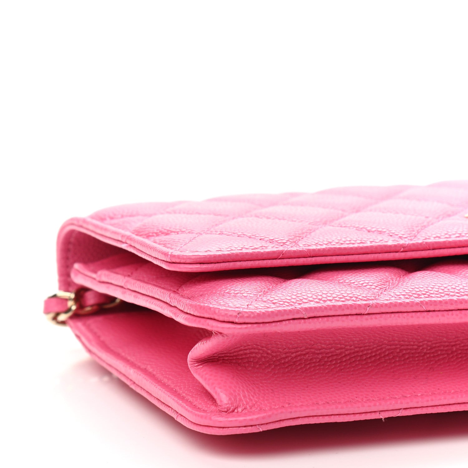 Chanel Caviar Quilted Wallet on Chain WOC Pink 9 of 10