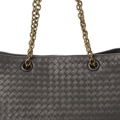 Bottega Veneta Nappa Intrecciato Large Classic Chain Strap Tote Light Grey 12 of 12