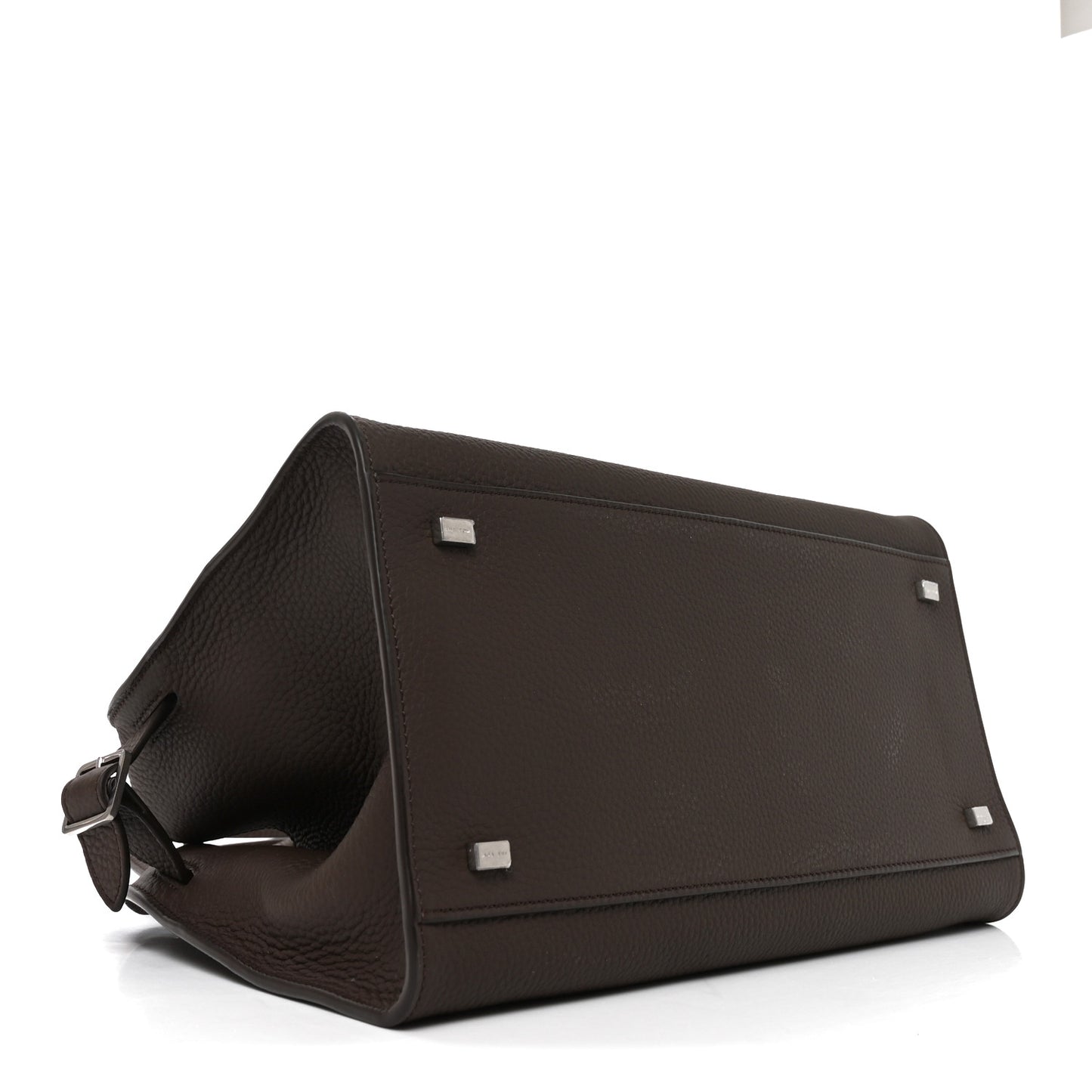 Matte Grained Calfskin Soft Margaux 12 Deep Brown