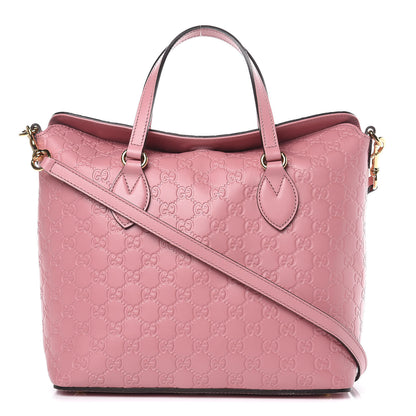 Gucci Guccissima Signature Linea A Foldover Tote Rose Baby Candy 1 of 10