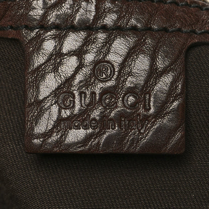 Gucci Monogram Large Jockey Hobo Dark Brown 6 of 12