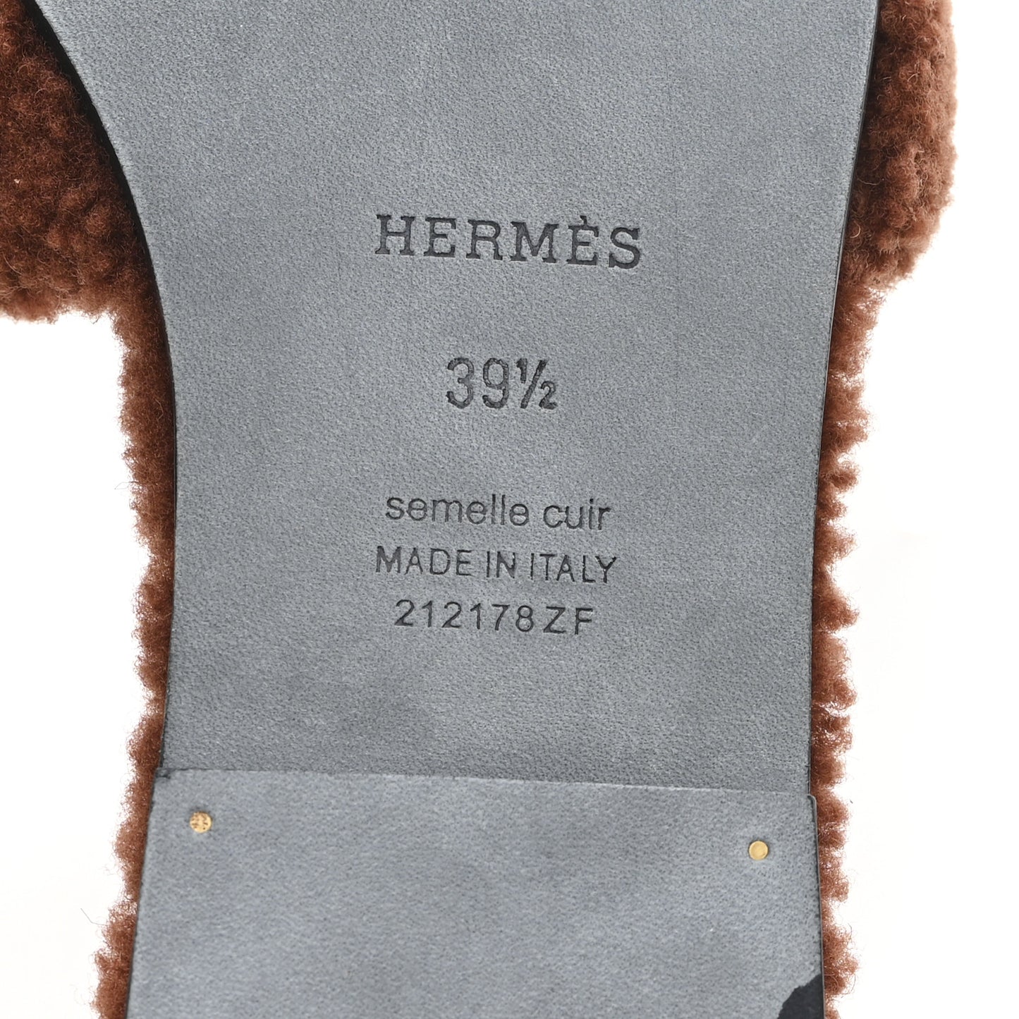 Woolskin Oran Sandals 39.5 Cognac