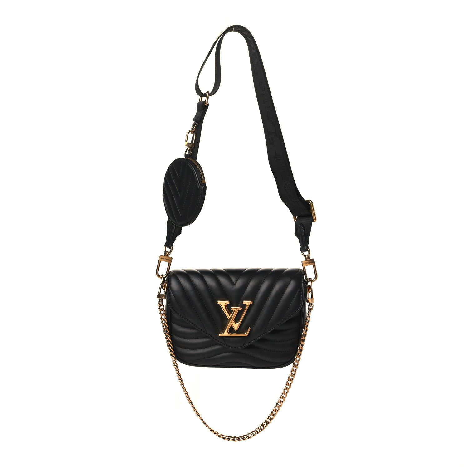Louis Vuitton Calfskin New Wave Multi Pochette Black 1 of 8