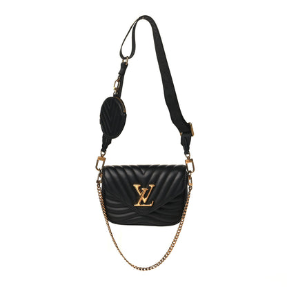 Louis Vuitton Calfskin New Wave Multi Pochette Black 1 of 8