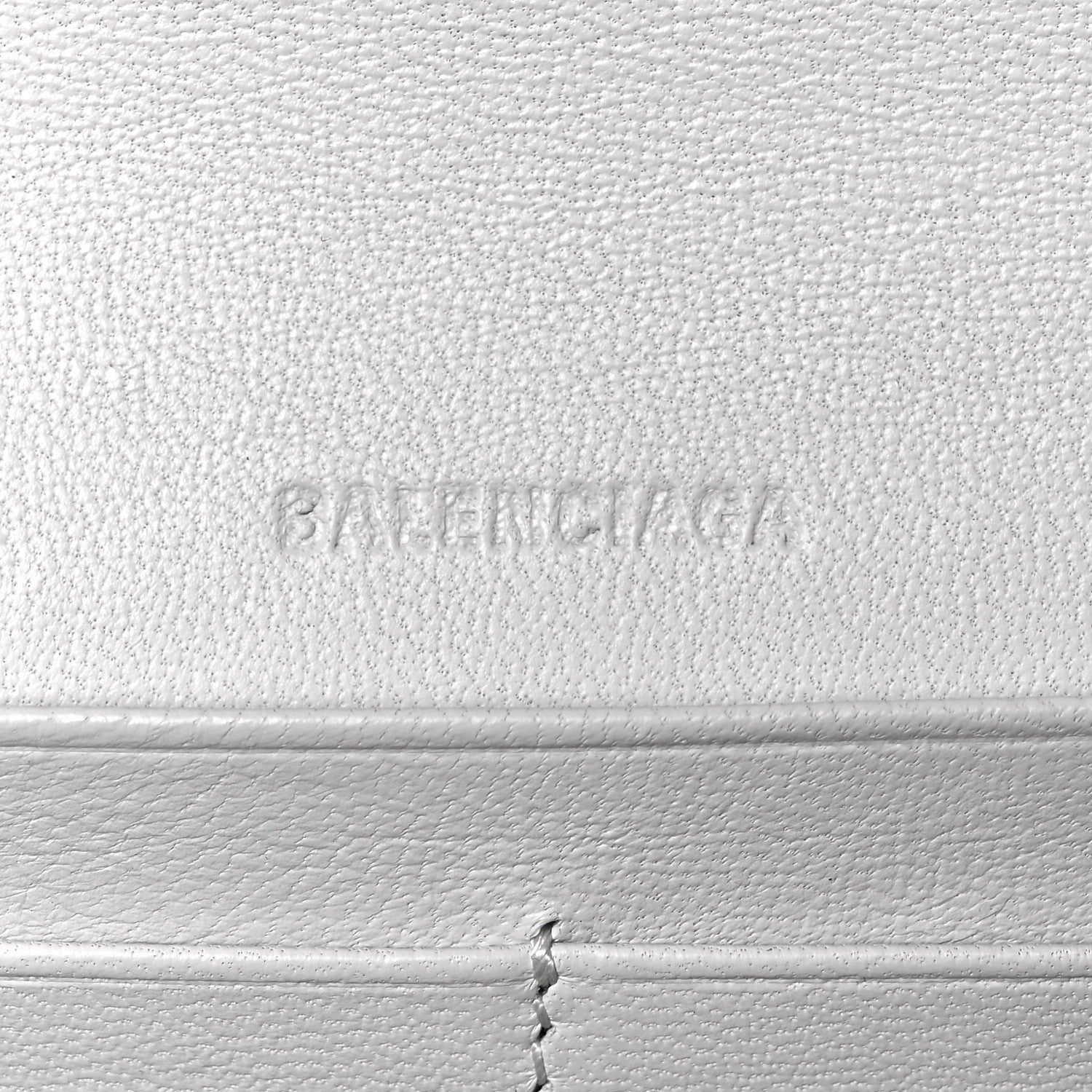 Balenciaga Extra Supple Calfskin Crocodile Embossed Gossip Wallet On Chain Optic White 6 of 9