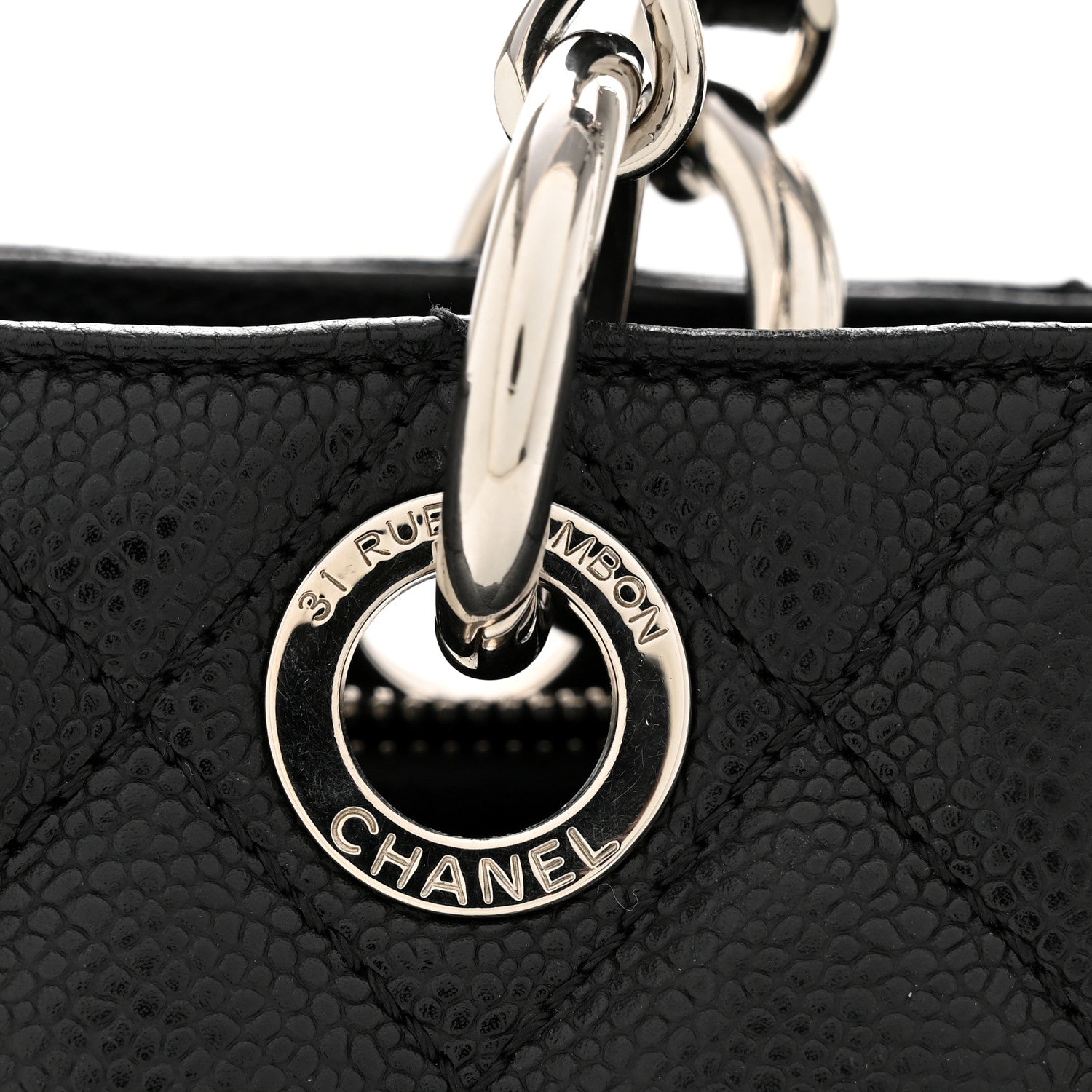Chanel Caviar Quilted Grand Shopping Tote GST Black 11 of 13