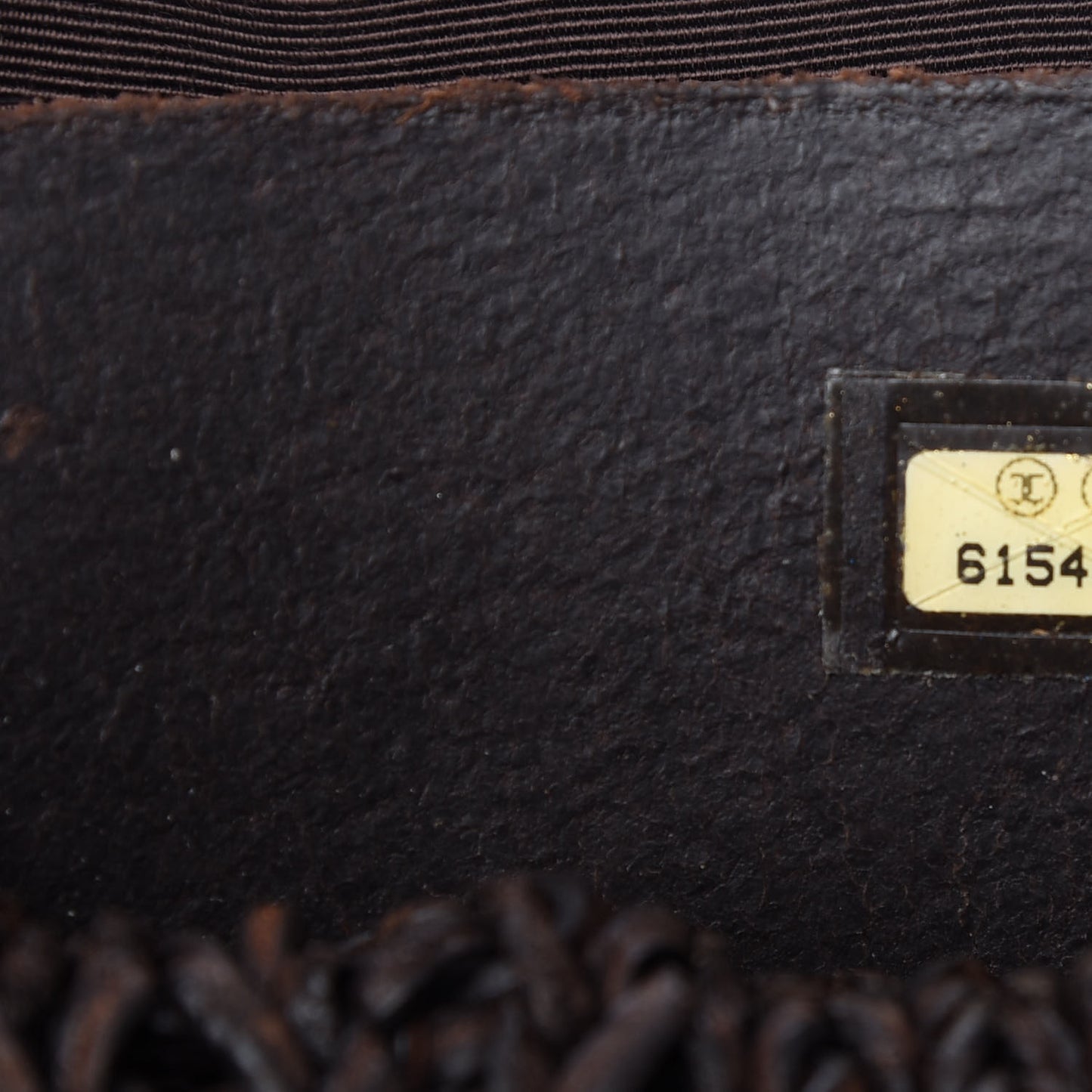 Calfskin Woven Tote Dark Brown