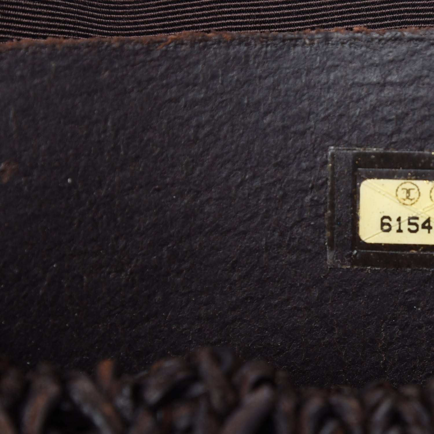 Chanel Calfskin Woven Tote Dark Brown 9 of 9