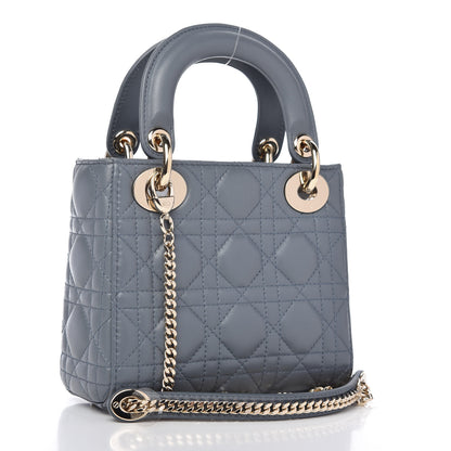 Christian Dior Lambskin Cannage Mini Lady Dior Cloud Blue 3 of 10