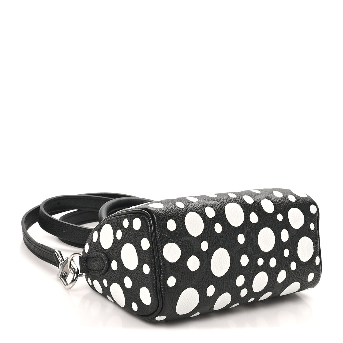 LV X YK Empreinte Infinity Dots Nano Speedy Bandouliere Black White