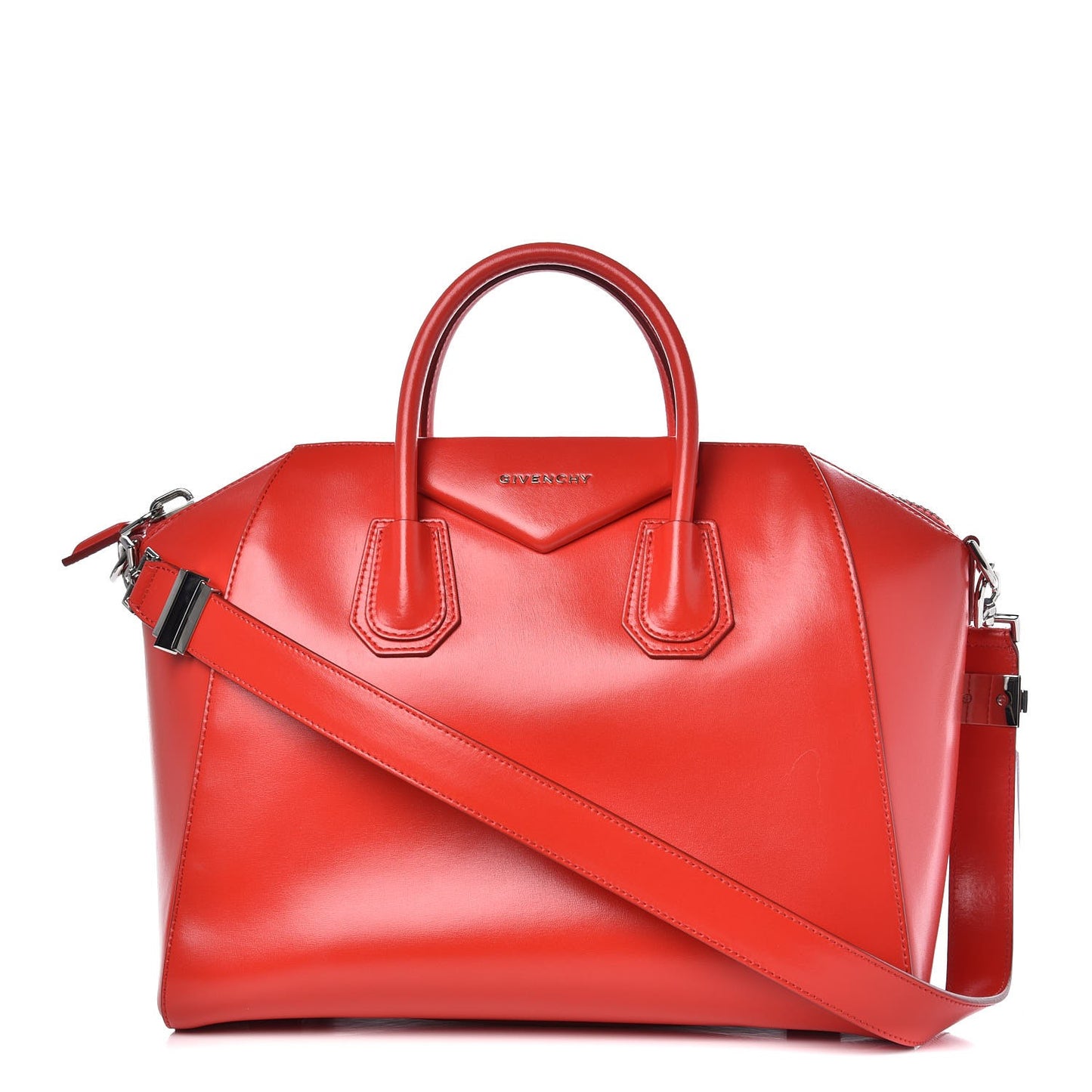 Shiny Lord Calfskin Medium Antigona Medium Red