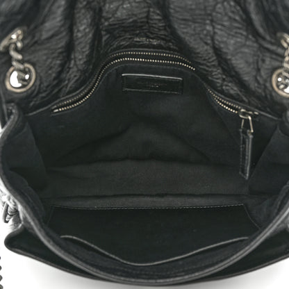 Saint Laurent Crinkled Calfskin Matelasse Monogram Large Niki Chain Satchel Black 5 of 12