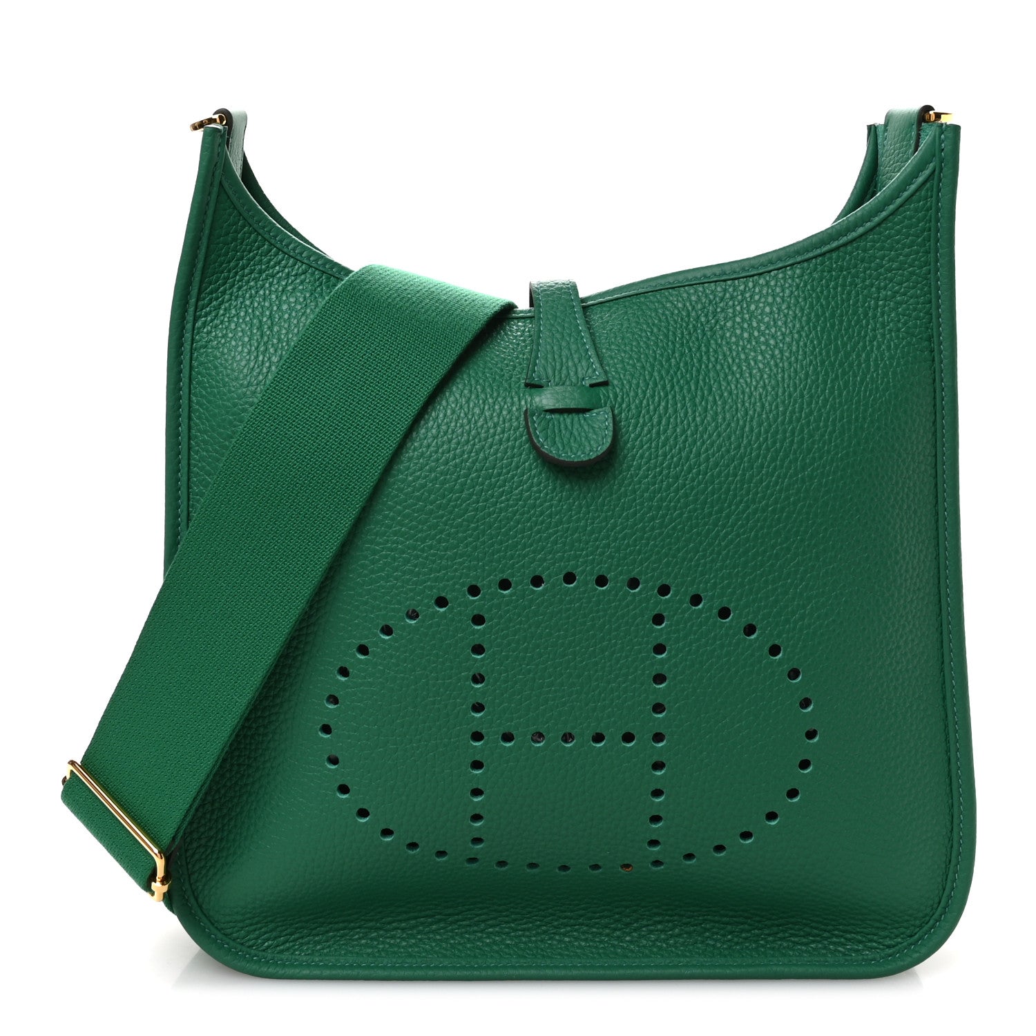 Hermes Taurillon Clemence Evelyne III PM Vert Vertigo 1 of 11