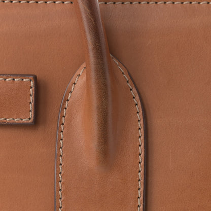 Saint Laurent Calfskin Topstitch Small Sac De Jour Light Brown 17 of 19