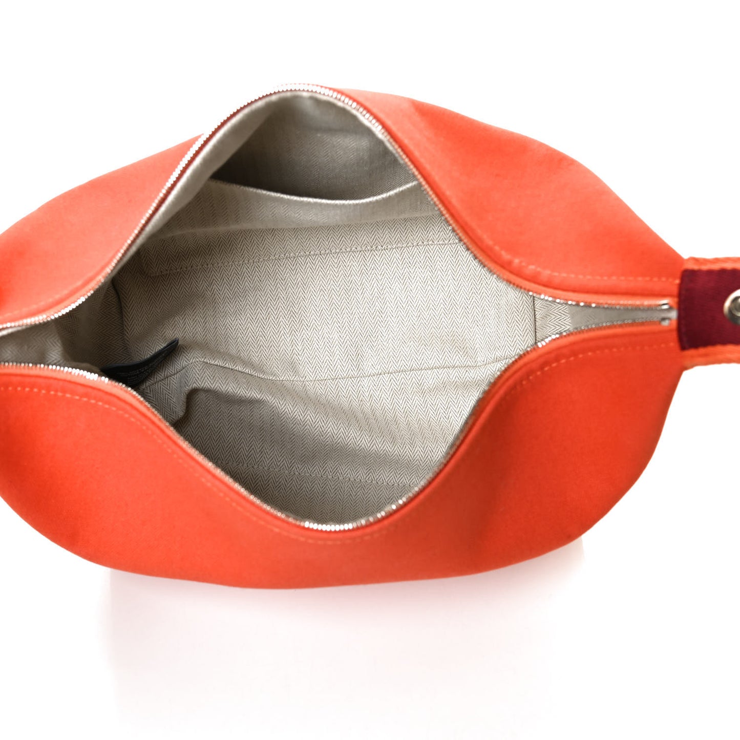 Canvas Large Bride-A-Brac Pouch Orange Feu Burgundy