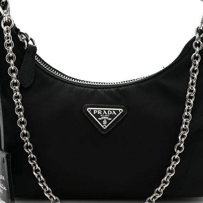Prada Nylon Re-Edition 2005 Shoulder Bag Black 9 of 12
