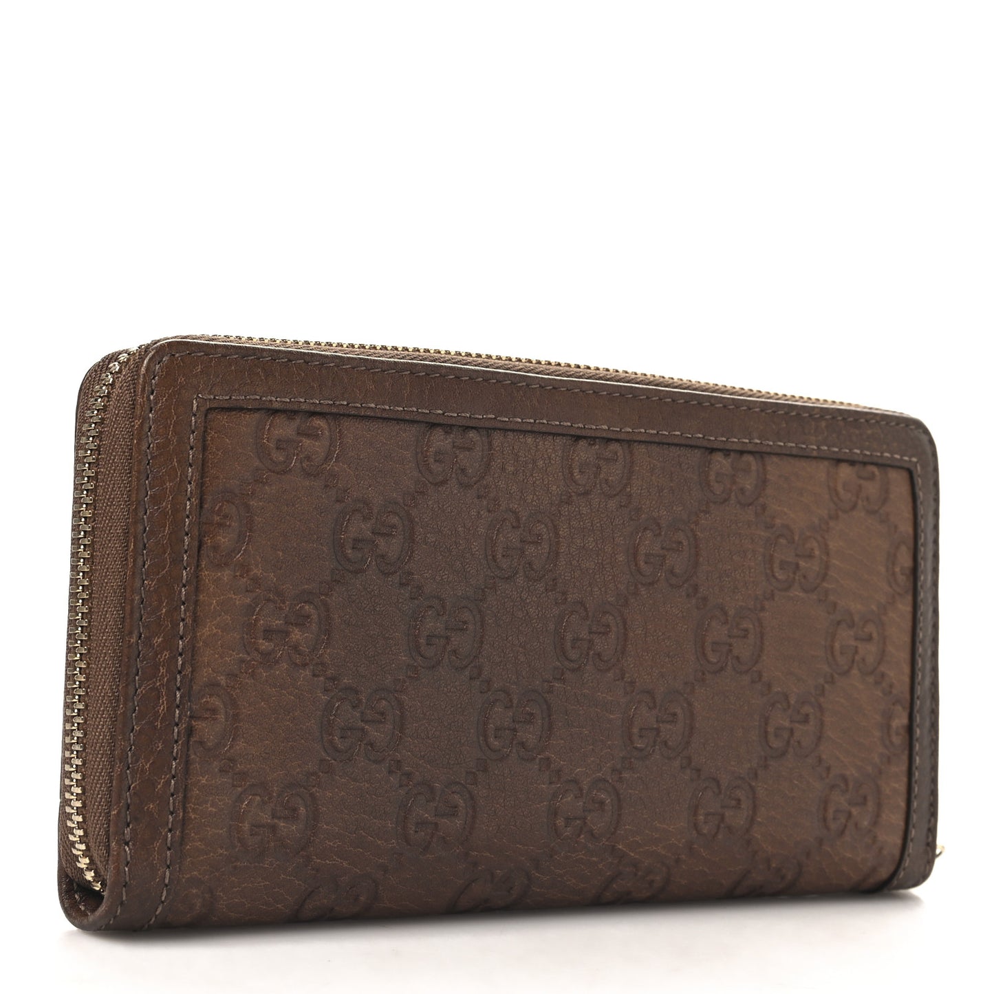 Guccissima Sukey Zip Around Wallet Brown