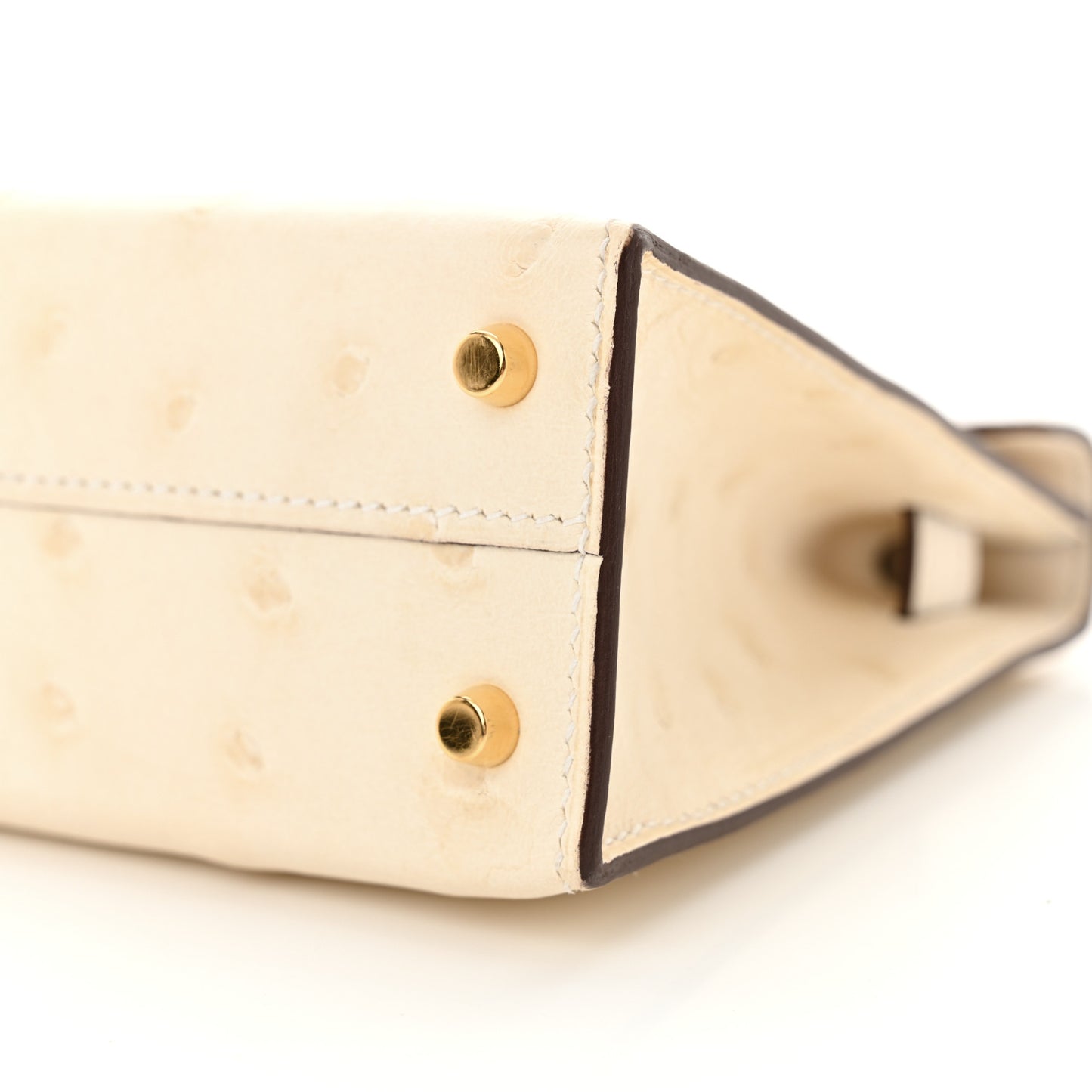 Ostrich Kelly Sellier Mini 20 Nata