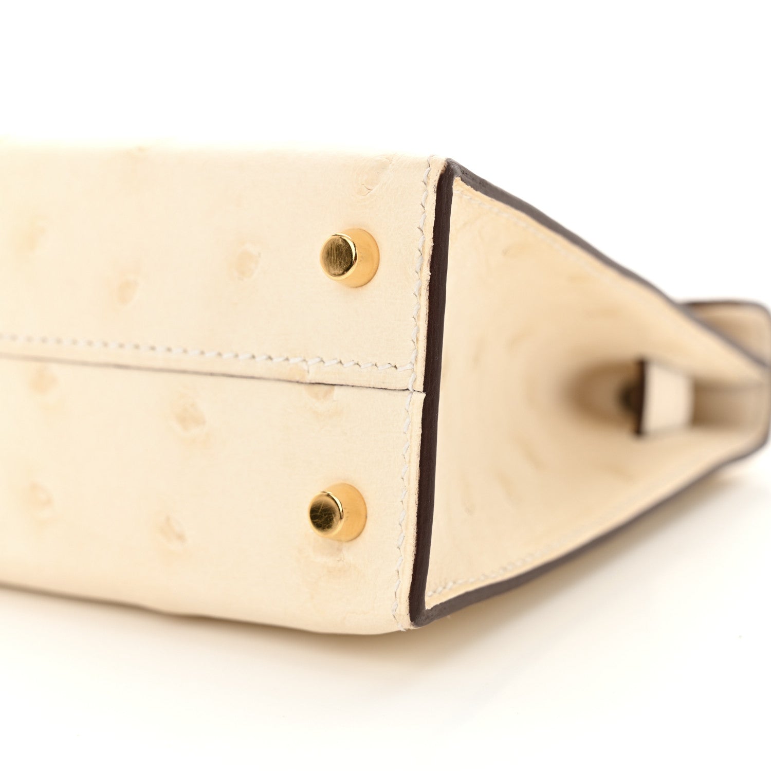 Hermes Ostrich Kelly Sellier Mini 20 Nata 11 of 12